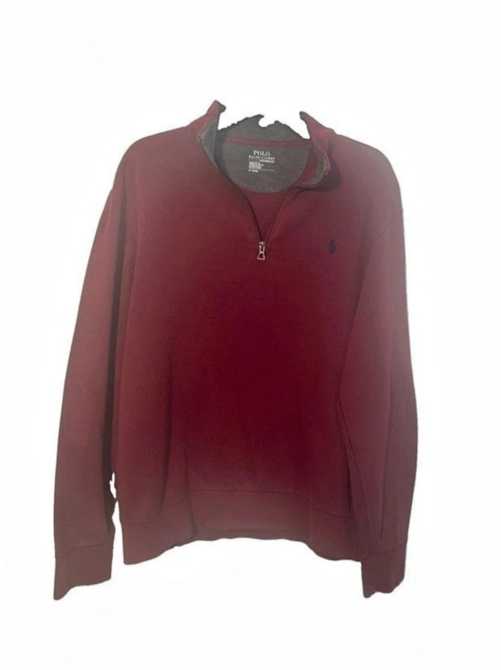 Polo Ralph Lauren Performance Quarter-Zip Pullover Medium burgundy